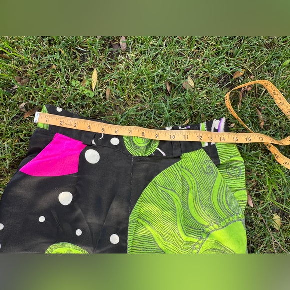 90s Vintage Gianni Versace Sun and Moon Silk Pants Sz 42 - Picture 9 of 12